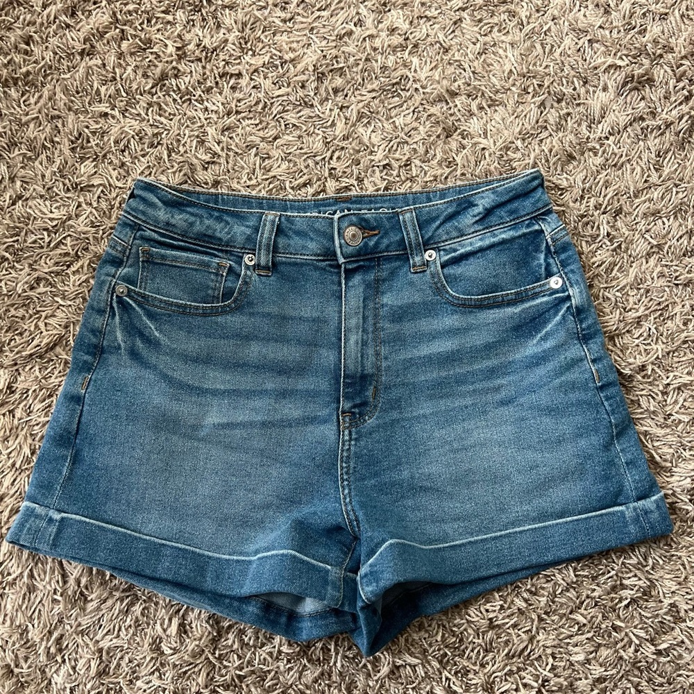 AE Stretch Denim Mom Shorts